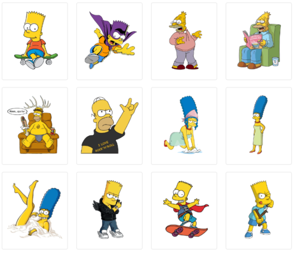 Стикеры симпсоны