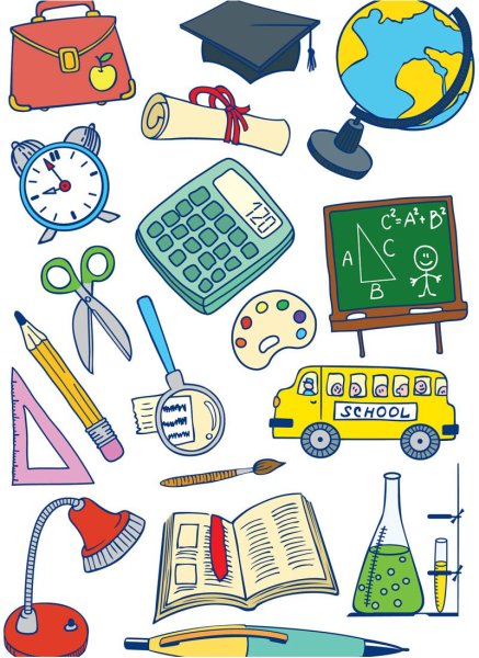 Школьные принадлежности картинки
