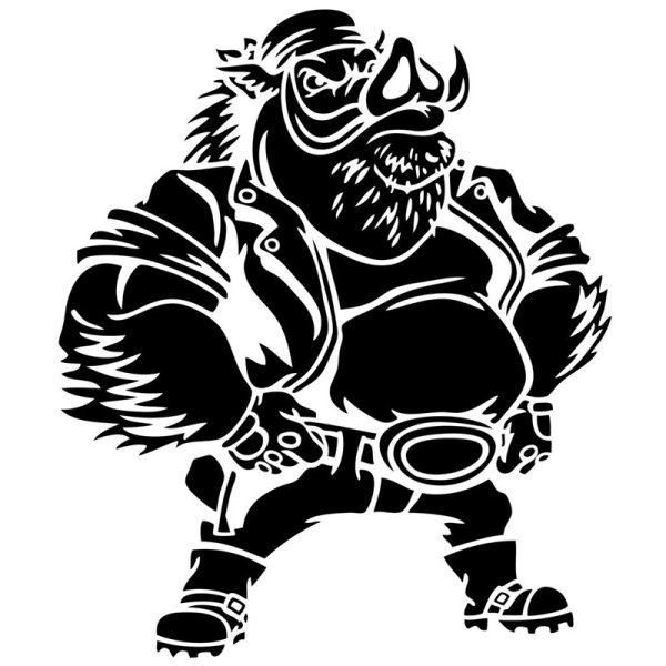 Рисунок тату кабан