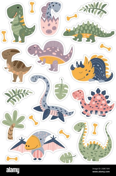 Скетч Динозаврики