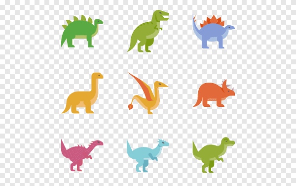 Цветные Динозаврики