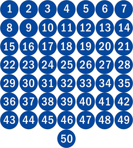 Цифры в кружках