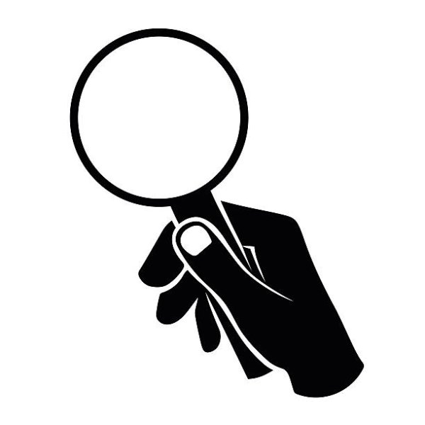 Человек с лупой иконка