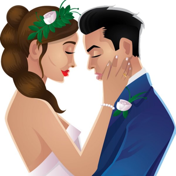 Силуэт влюбленных котиков