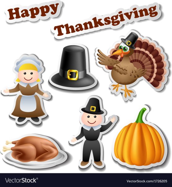 День Благодарения наклейки