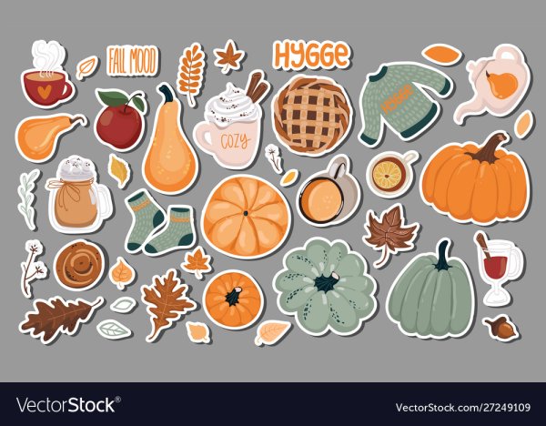 Стикеры осенние прикольные