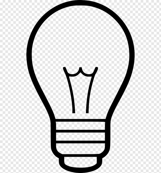 Лампочка черно белая