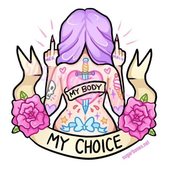 Знак феминизма на белом фоне