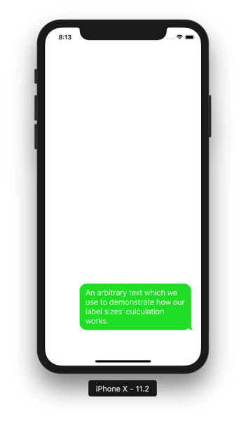 Экран телефона с сообщением