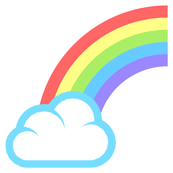 Смайлик Радуга на прозрачном фоне