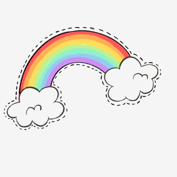 Радуга с облаками