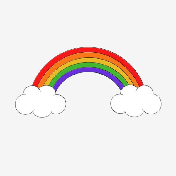 Наклейки для распечатки Радуга