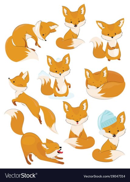 Стилизованная лиса для детей