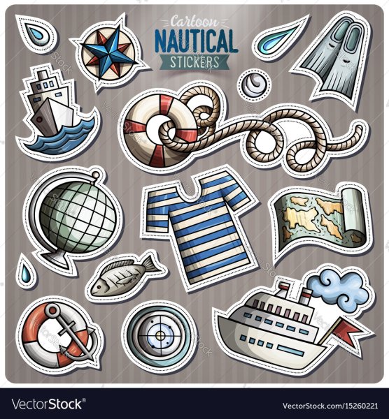 Стикеры в морском стиле для телефона
