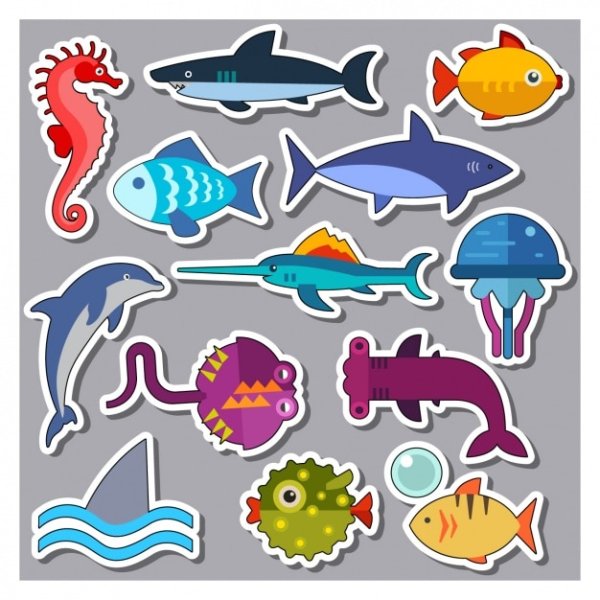 Морские животные Стикеры