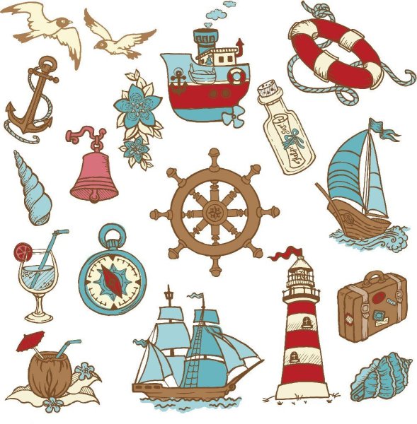 Высечки на морскую тему