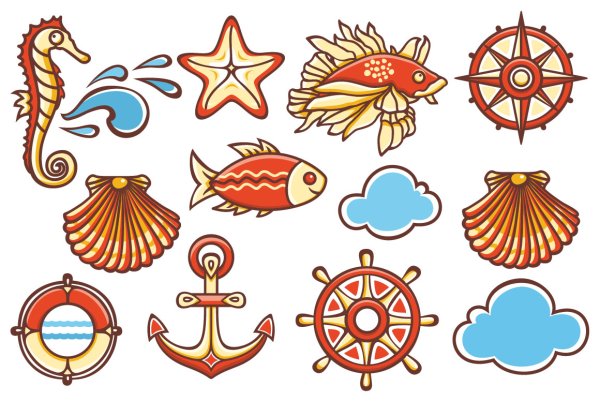 Наклейки морская тематика