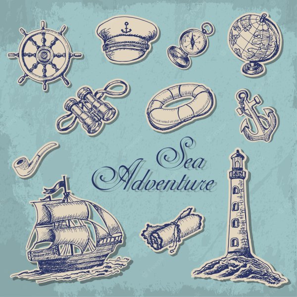 Стикеры на морскую тематику