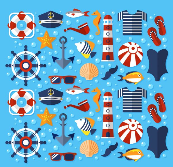 Принты на морскую тематику