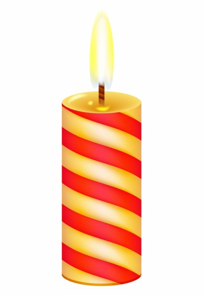 Две свечи на прозрачном фоне