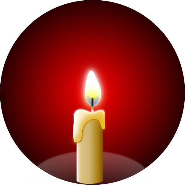 Горящая свеча вектор