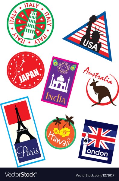 Стикеры разных стран