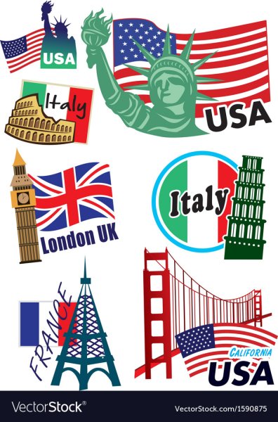 Стикеры разных стран