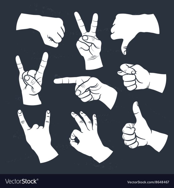 Фигу пальцы вектор