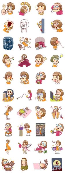 Стикер кот и посуда