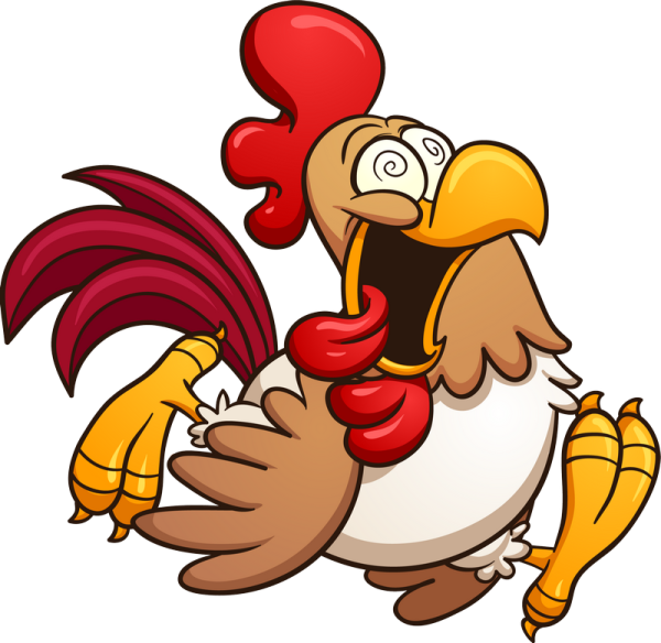 Смешной мультяшный петух