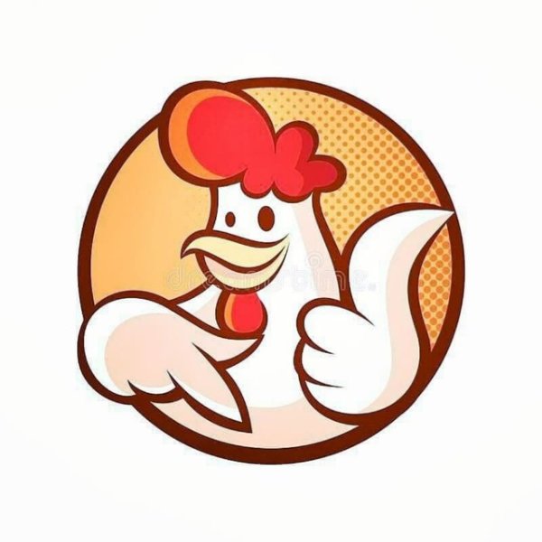 Курица вектор круглый