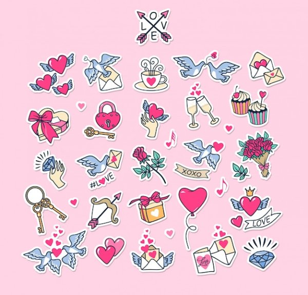 Силуэт влюбленных котиков