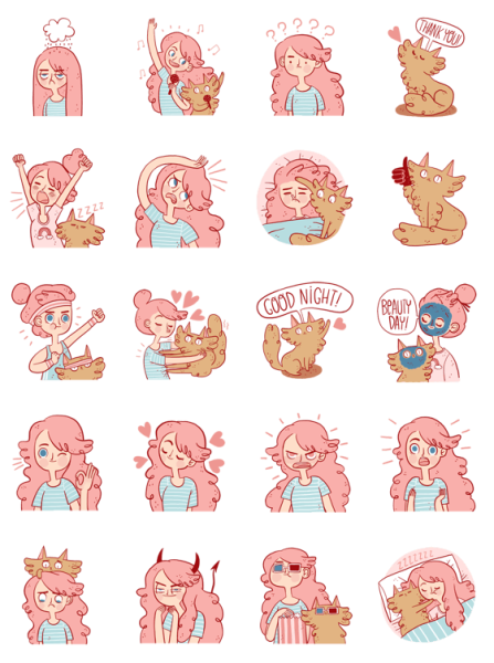 Позы для стикеров