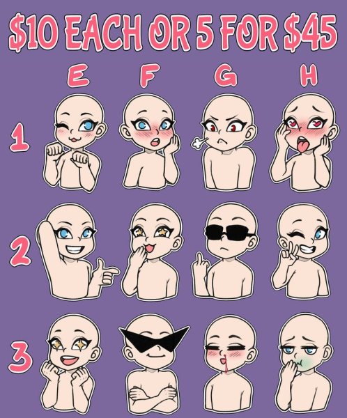 Манекены для рисования эмоции