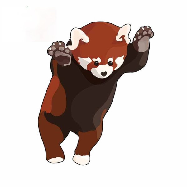 Злая красная Панда арт