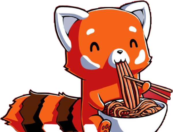 Стикер милая красная Панда