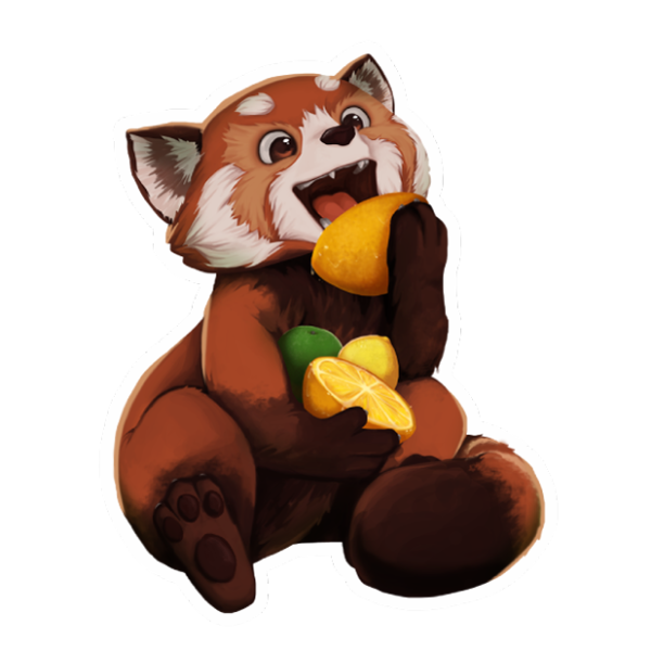 Наклейки красная Панда