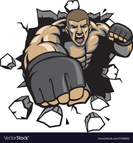 Боец ММА вектор