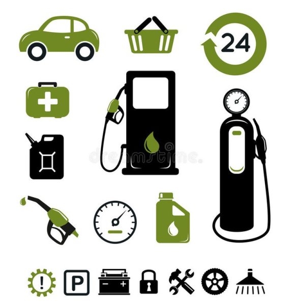 Бензоколонка мультяшная