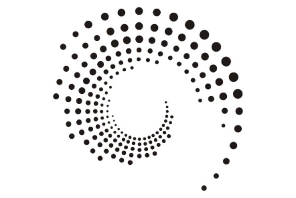 Спираль из точек