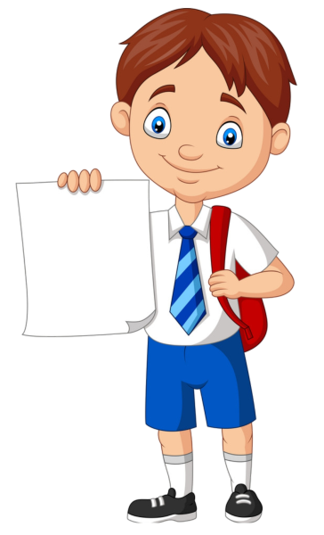 Стикер мультяшные школьники