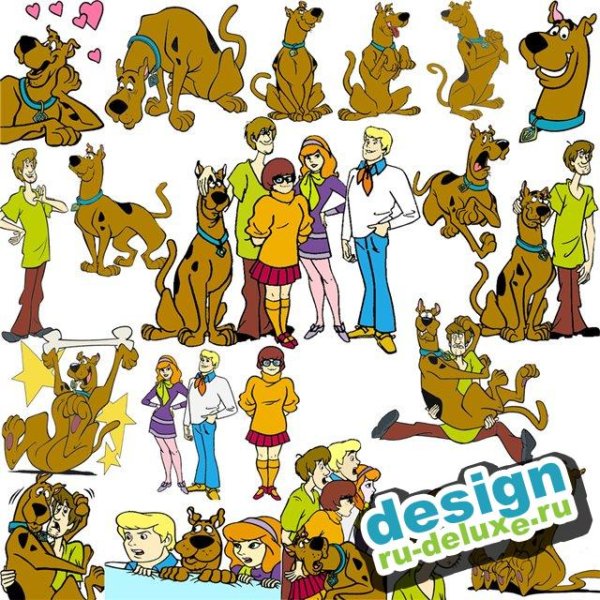 Стикеры Скуби Ду для распечатки