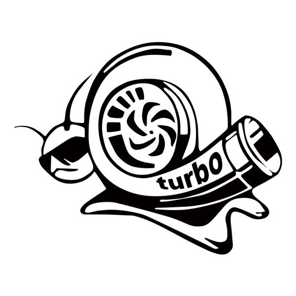 Наклейка турбо улитка на машину