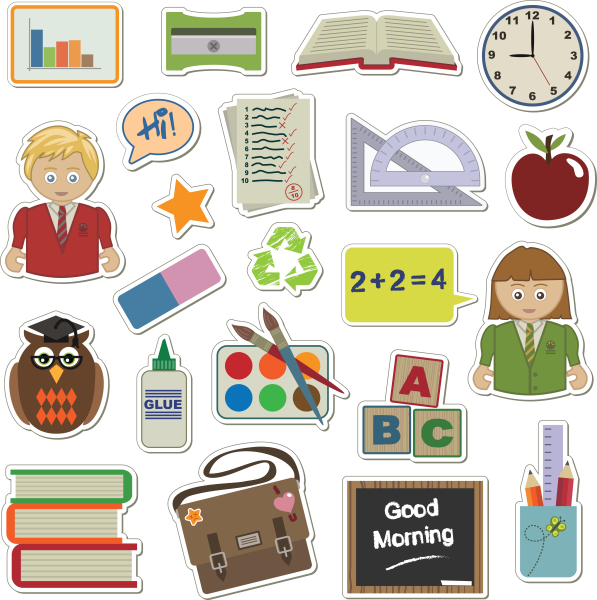 Наклейки на школьную тему