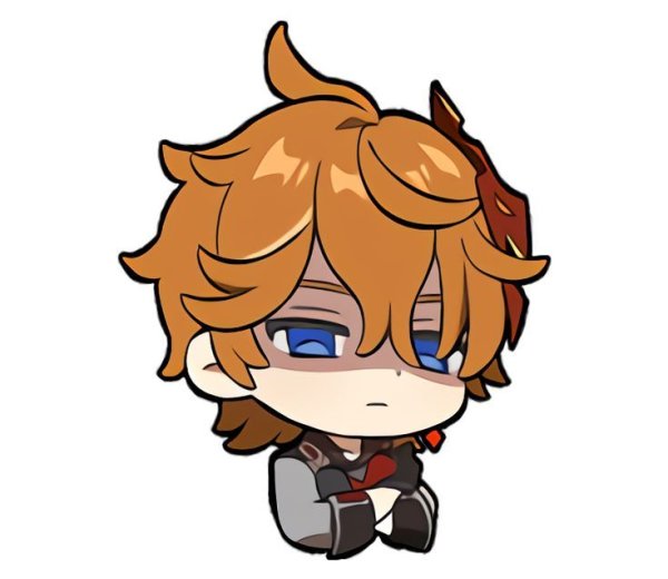 Тарталья Геншин Чиби стикер