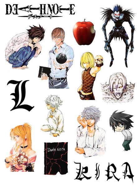 Тату тетрадь смерти Ягами Лайт