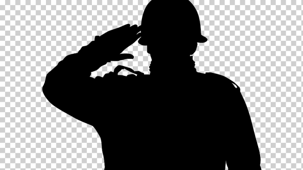 Тень фигуры солдата