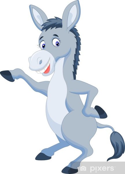 Осёл мультяшный