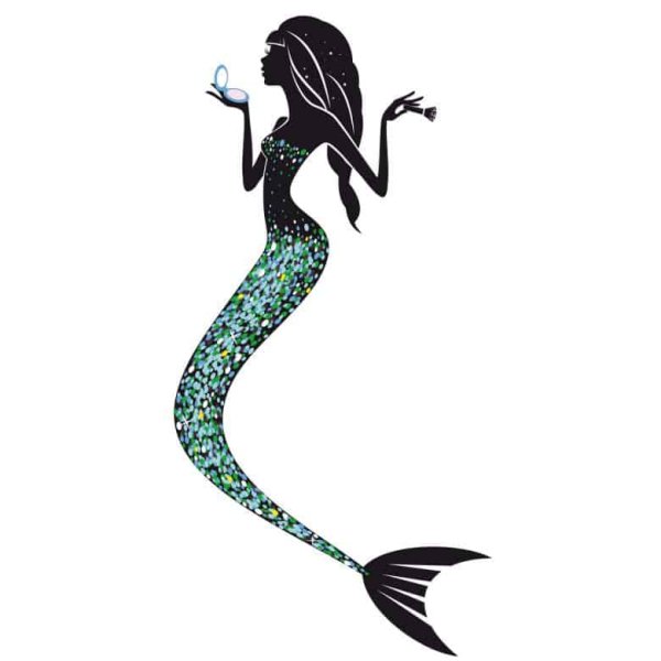 Силуэт жуткой русалки