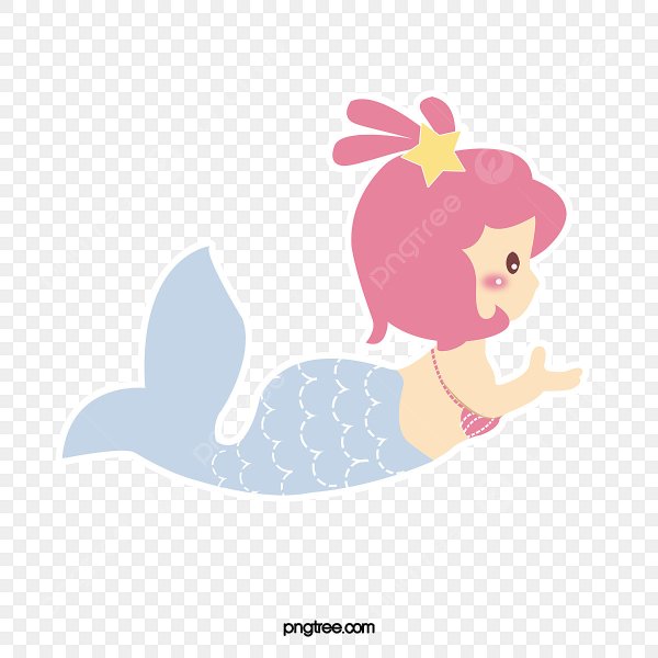 Стикер без фона Русалка